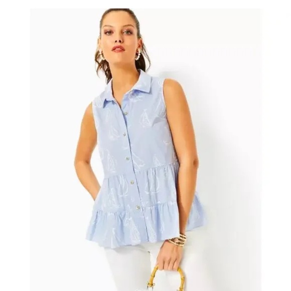 Lilly Pulitzer Breah Sleeveless Top NWT - Picture 1 of 5